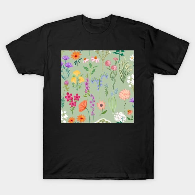 Wildflower meadow T-Shirt by Papergrape